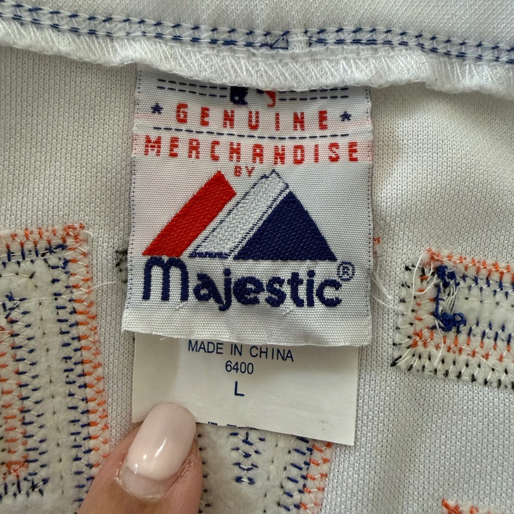 Majestic New York Mets Jose Reyes 7 Jersey Mens L White MLB Y2K Throwback 6400 - Picture 3 of 6